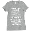 I Am A June Women Ladies Fitted T-Shirt
