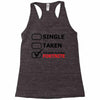 too busy playing fortnite (black) Racerback Tank