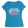 girls just want to have fundamental rights Women's Triblend Scoop T-shirt