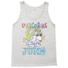 unicorns are born in june cute unicorn Tank Top