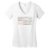Vintage Usa Flag Women's V-Neck T-Shirt