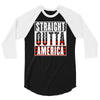 straight outta america 3/4 Sleeve Shirt