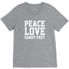 peace. love. sandy feet. V-Neck Tee