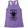 ride fast die young Racerback Tank