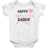 Happy Fathers Day Daddy! Baby Girl Any Name Customized Baby Bodysuit