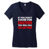 stand for something Women's V-Neck T-Shirt