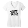 Azarath Metrion Zinthos Women's V-Neck T-Shirt