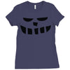 smiling teeth pumpkin face Ladies Fitted T-Shirt