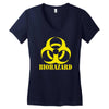 biohazard emo gamer cool rock music Women's V-Neck T-Shirt