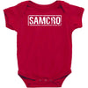 samcro funny retro biker gang sons fancy dress anarchy vintage Baby Bodysuit