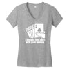 bought this shirt with your money poker Women's V-Neck T-Shirt