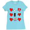 ls lesbian full heart Ladies Fitted T-Shirt