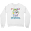 unicorns are born in september cute unicorn Crewneck Sweatshirt