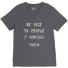 be nice to people girls V-Neck Tee