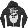 respect the beard (2) Zipper Hoodie
