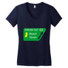 gps logo free exit 63 beach haven Women's V-Neck T-Shirt