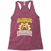 proud engineer dad Racerback Tank