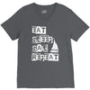eat sleep sail repeat V-Neck Tee