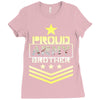 military, proud us army brother veteran u Ladies Fitted T-Shirt