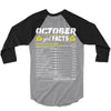 October Girl Facts Libra 3/4 Sleeve Shirt