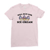 will run for ice cream Ladies Fitted T-Shirt