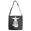jesus wants a hug Adjustable Strap Totes