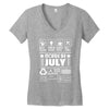 Born In July Women's V-Neck T-Shirt