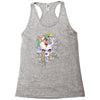 flying rainbow skull island Racerback Tank