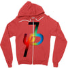 jake paul colorful Zipper Hoodie