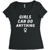 Girls Can Do Anything Women's Triblend Scoop T-shirt