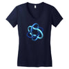 imu logo wt Women's V-Neck T-Shirt