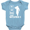 eat sleep battlefield 4, funny Baby Onesie