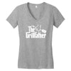 the grillfather  funny bbq Women's V-Neck T-Shirt