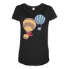 hot bear balloon Maternity Scoop Neck T-shirt