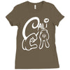 california love cali finger sign Ladies Fitted T-Shirt