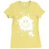 mud splatter smiley face smile forrest gump movie Ladies Fitted T-Shirt