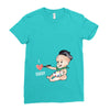 Cute Baby Painter's Dad Love Ladies Fitted T-Shirt