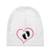 Baby Girl with Heart Any Name Customized Baby Beanies