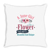 A June  Gir lLike A Flowers Throw Pillow