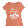 chill hungry wolf Women's Triblend Scoop T-shirt