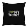 i love my soldier regular camouflage Throw Pillow