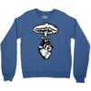 heart and nuclear explosion Crewneck Sweatshirt