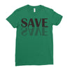 save black Ladies Fitted T-Shirt