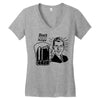 beer is cheaper than therapy Women's V-Neck T-Shirt
