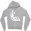 deer antler with buck forest Zipper Hoodie
