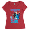 grandma of the birthday girl Women's Triblend Scoop T-shirt