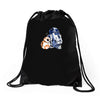 droid hug Drawstring Bags
