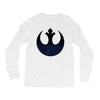 rebel logo with space pattern Long Sleeve Shirts