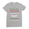 ugly christmas papi Ladies Fitted T-Shirt
