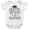 queens are born in november (2) Baby Onesie